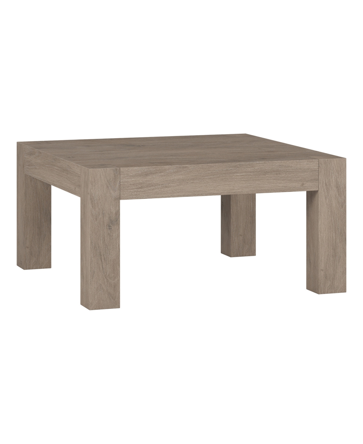 Hudson & Canal Langston 34" Wide Square Coffee Table In Antiqued Gray Oak