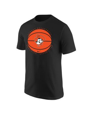 Men's Black Oklahoma State Cowboys Basketball Logo T-shirt