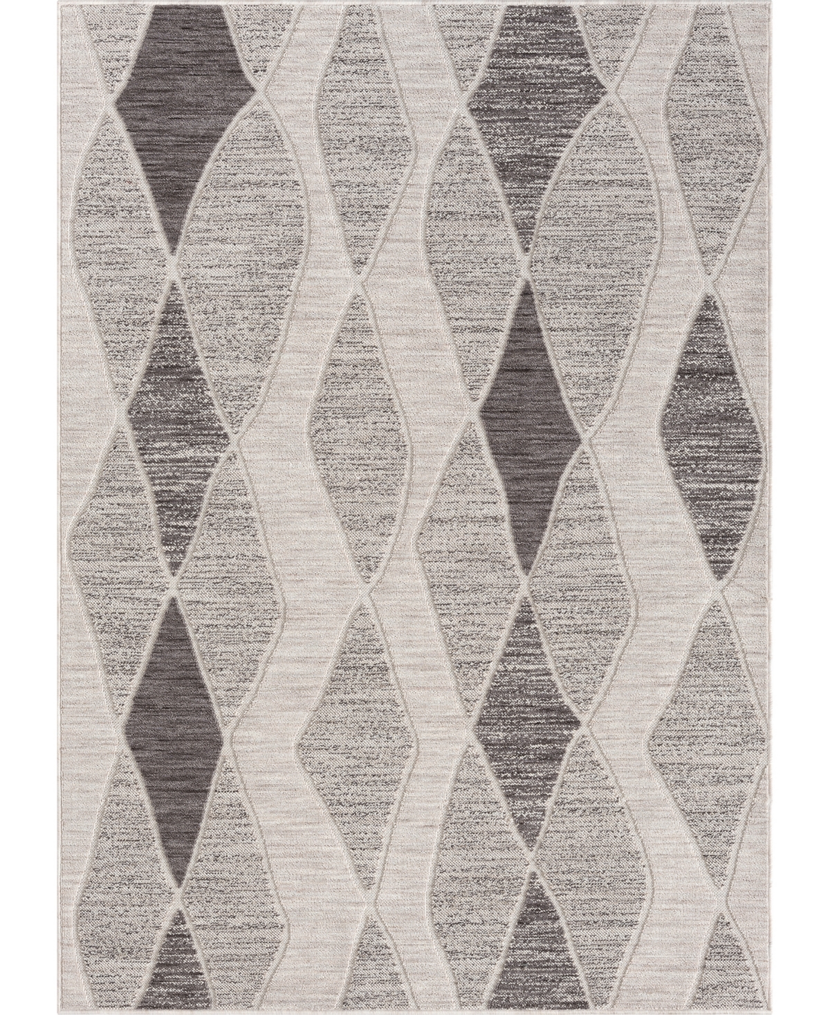 Lr Home Wagner Wagnr82295 5' X 7' Outdoor Area Rug In Gray