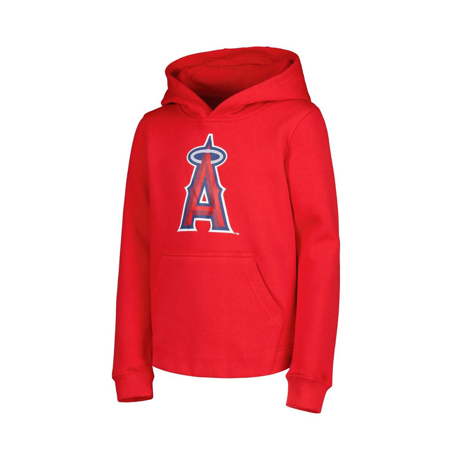 Детское худи Outerstuff Red Los Angeles Angels Team Primary Logo Pullover — фото 3
