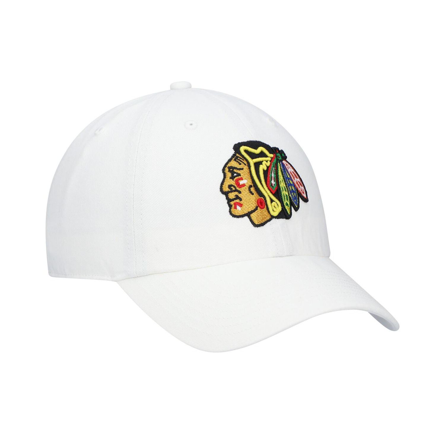 Men's White Chicago Blackhawks Team Clean Up Adjustable Hat