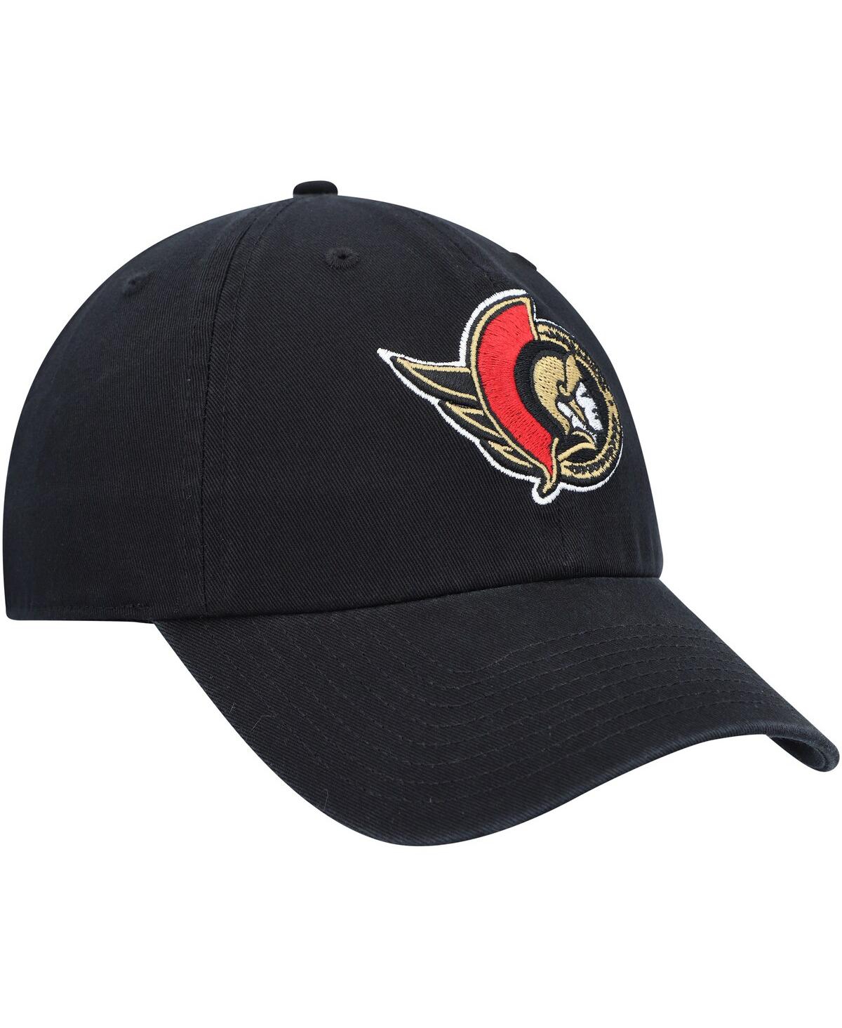 Shop 47 Brand Men's ' Black Ottawa Senators Clean Up Adjustable Hat