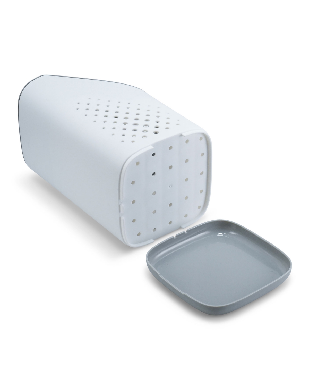 Cheer Collection Utensil Organizer Caddy And Drying Rack With Drip Tray In White