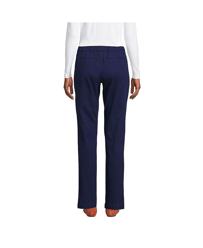 Lands' End Women's Mid Rise Pull On Knockabout Chino Pants - Macy's