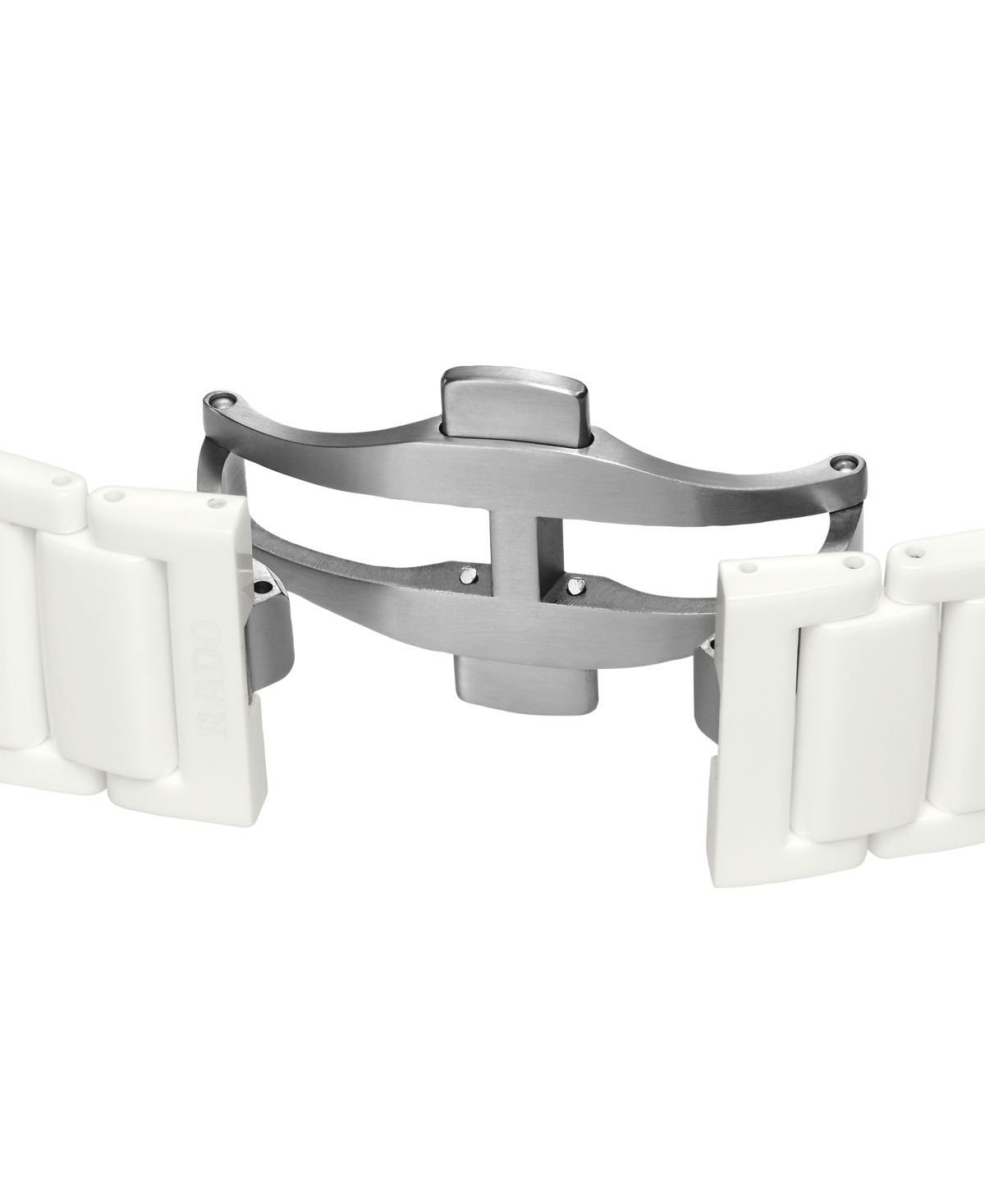 Rado Unisex Swiss Automatic True Square Skeleton White High-tech Ceramic Bracelet Watch 38mm In White