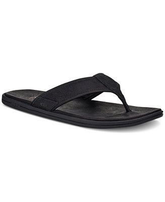 UGG® Men's Seaside Leather Lightweight Flip-Flop Sandal - Macy's