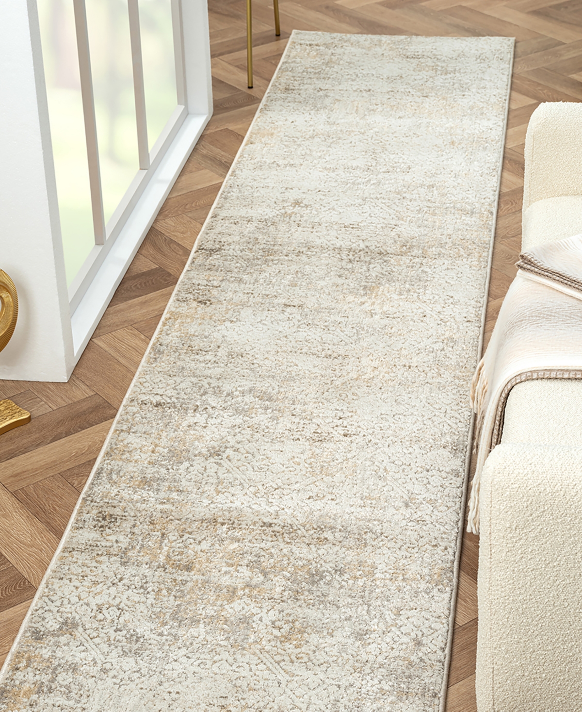 Lr Home Bienne Biena82283 2' X 10' Runner Area Rug In Gray,beige