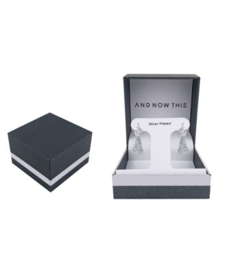 Crystal Silver Plated Hoop Earring