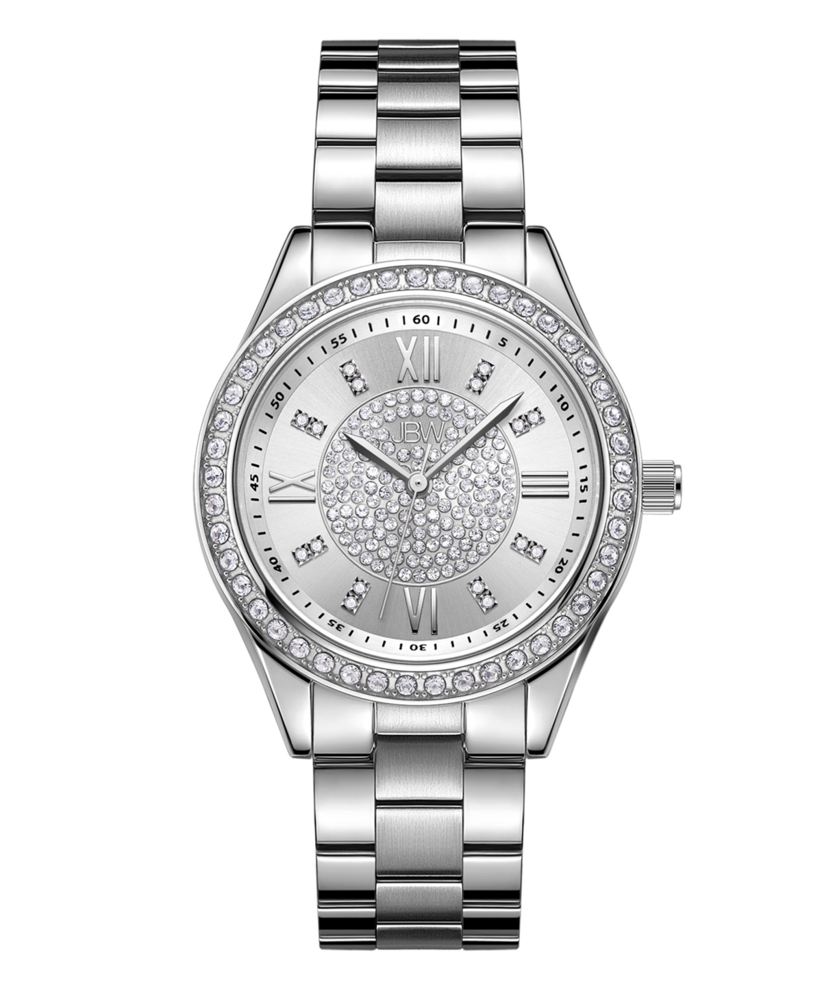 Shop Jbw Women's Mondrian Silver-tone Stainless Steel Watch, 34mm