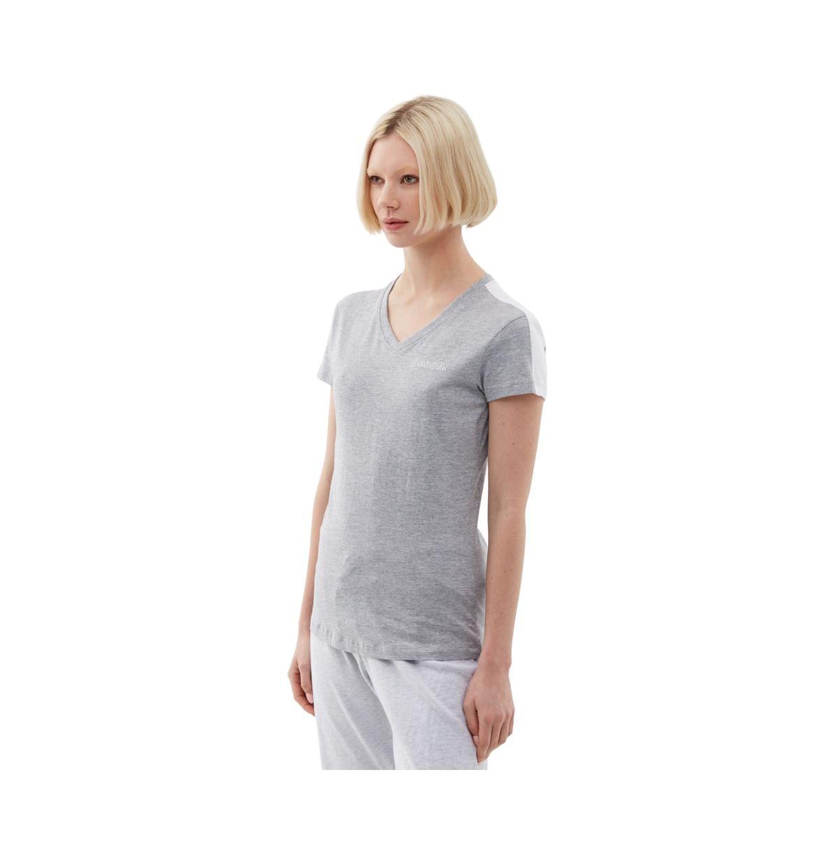Womens Roxanna V-Neck Tee - Dark grey marl