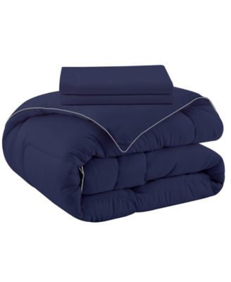 Unikome All Season Satin Silky Down Alternative Comforter Set Collection In Gray