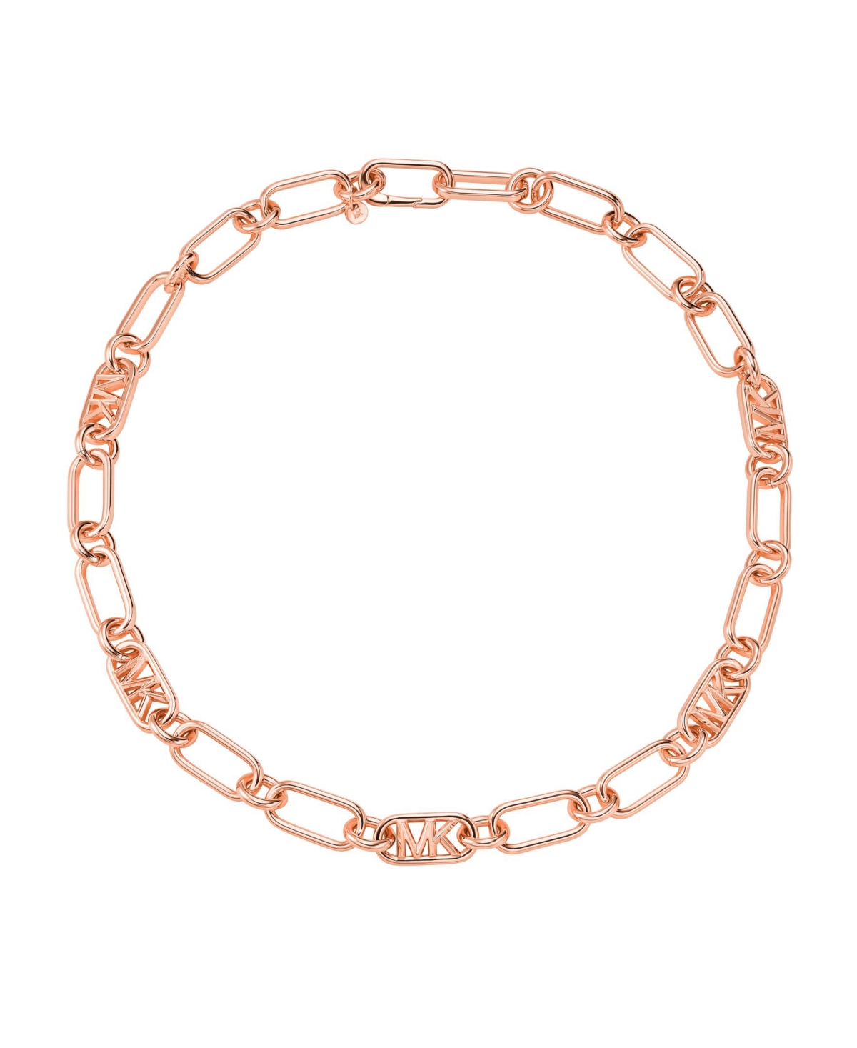 Michael Kors Precious Metal-plated Brass Chain Link Necklace In Rose Gold