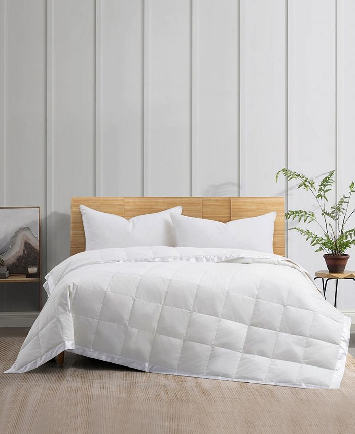 Down comforter with satin trim outlet