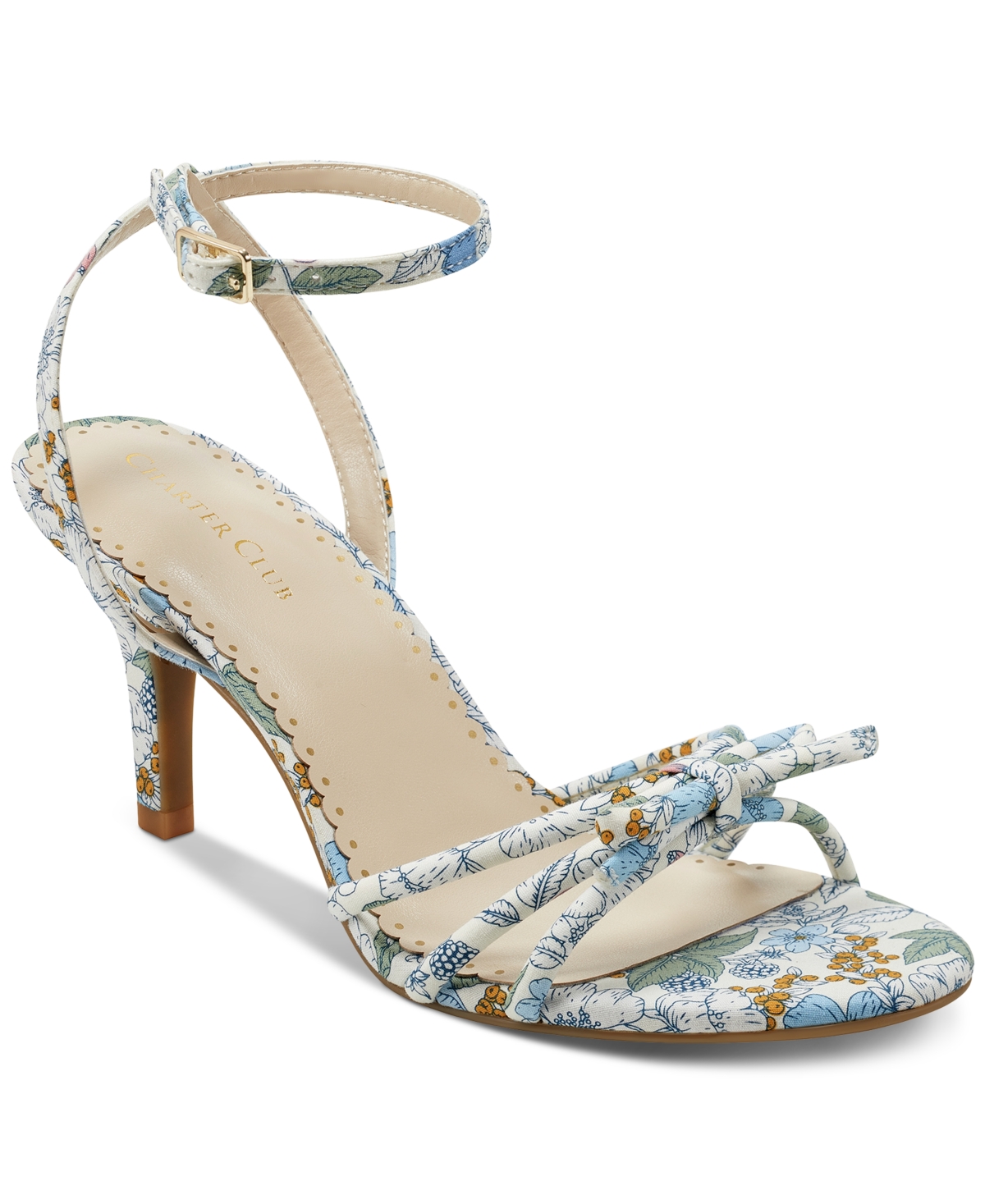Mirabell Ankle strap Dress Sandals Created For Macy s Women s Shoes In Blue Floral