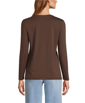 Women's Supima Cotton Long Sleeve V-Neck T-Shirt