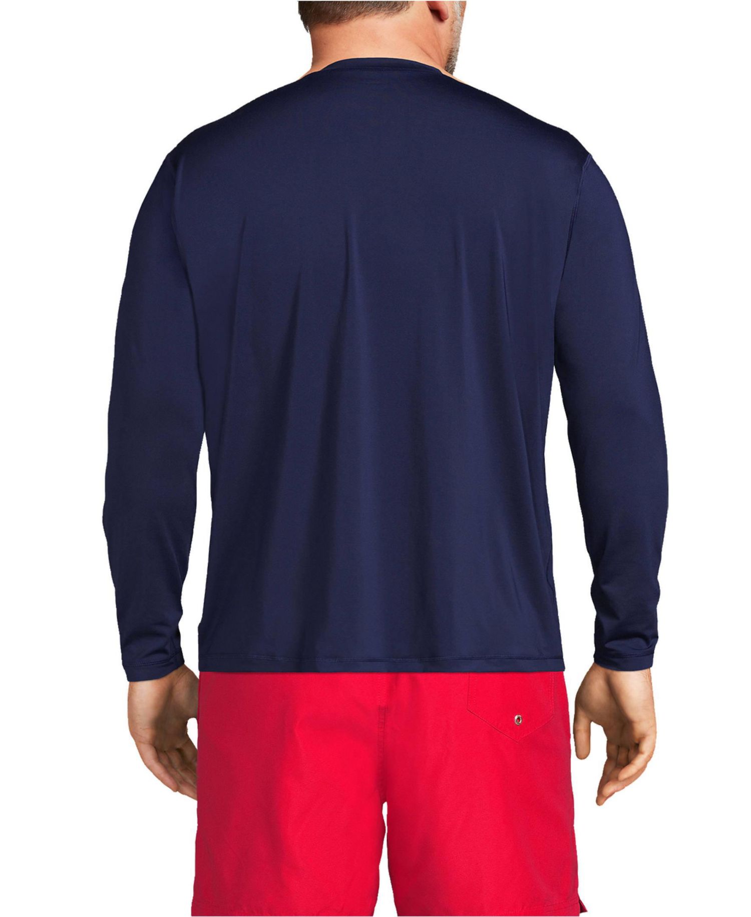 Big & Tall SunShade UPF 50 Long Sleeve Swim Tee Rash Guard