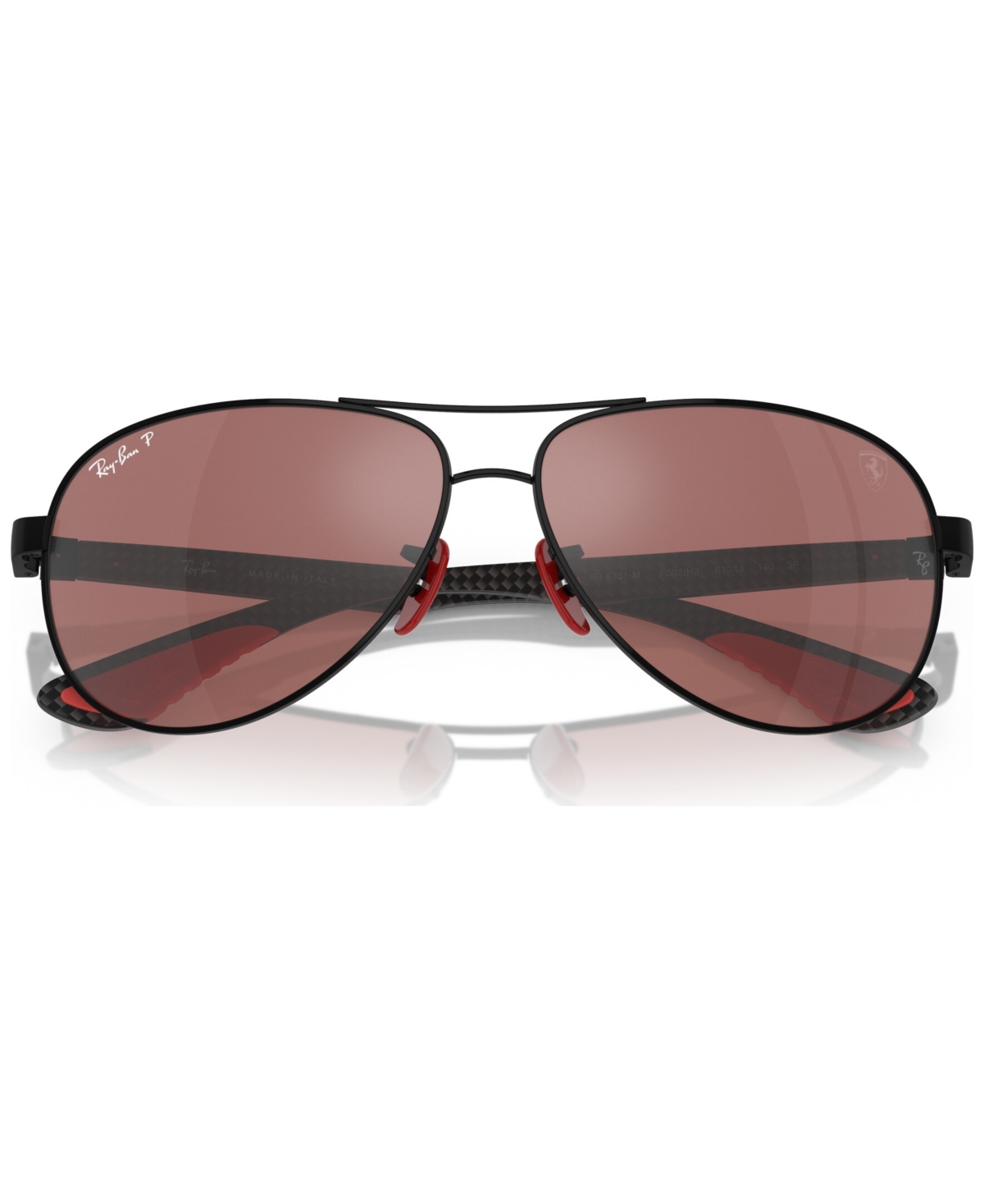 Shop Ray Ban Men's Polarized Sunglasses, Rb8331m Scuderia Ferrari Collection In Black