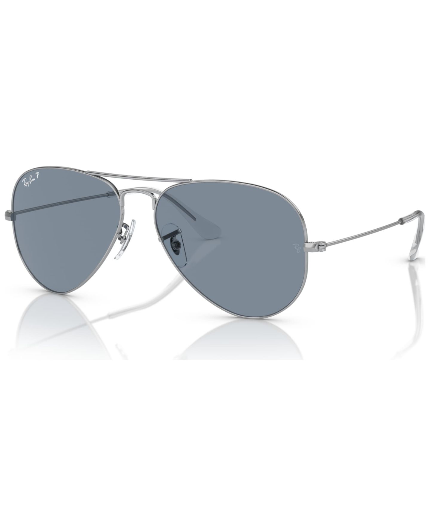 Поляризационные солнцезащитные очки Ray-Ban Aviator Classic RB3025 унисекс, цвет: Серебряный — фото 1