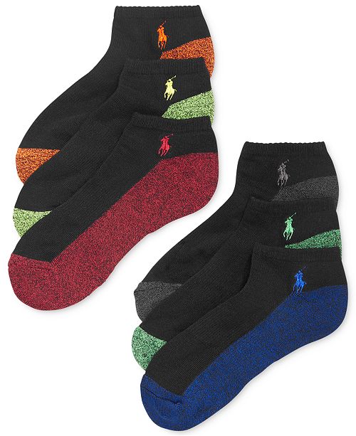 Polo Ralph Lauren Mens Athletic Celebrity Sport Socks 6 Pack And Reviews Underwear And Socks