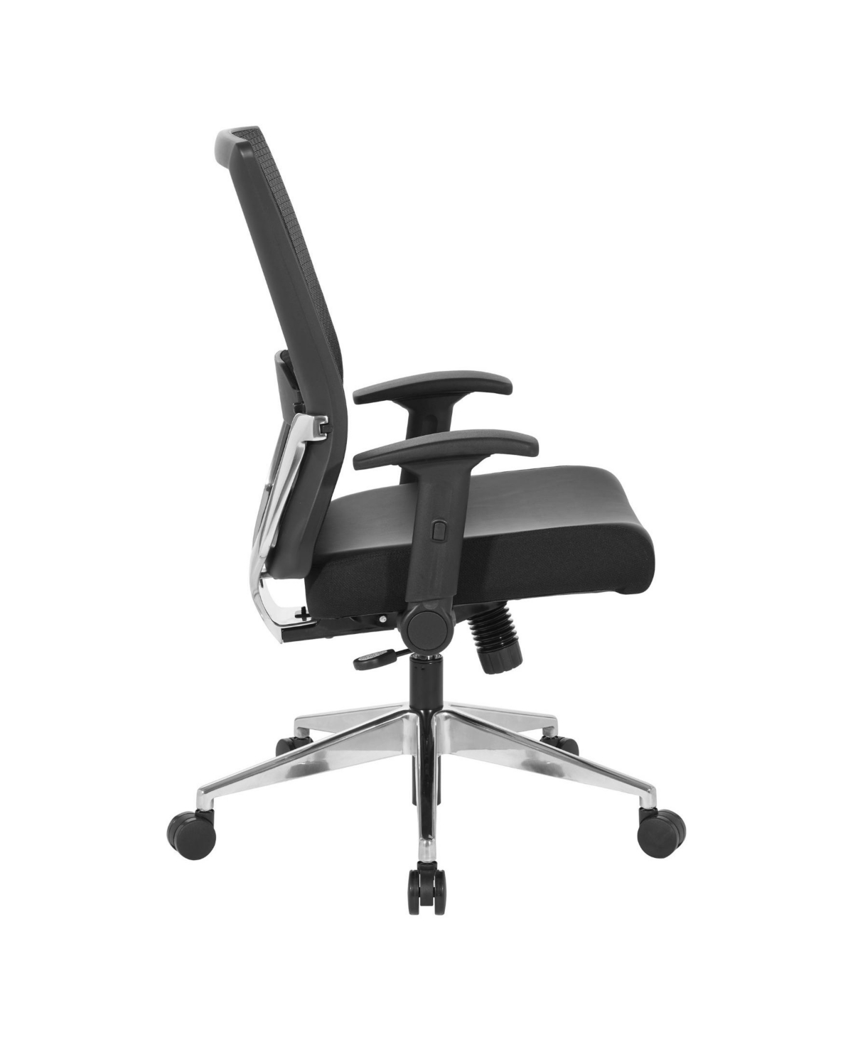 Osp Home Furnishings Black Matrix Back Manager's Office Chair With Bonded Leather Seat In Black