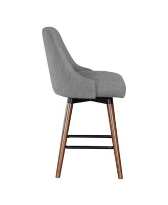 Bagford 26" Swivel Counter Stool with Legs in Fabric