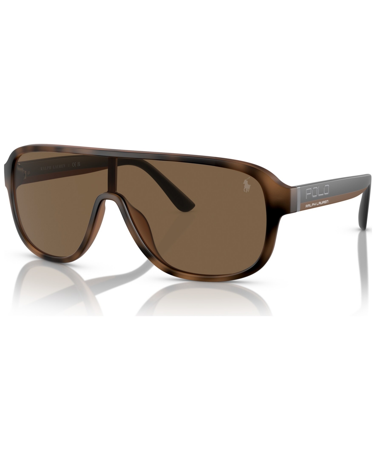 Shop Polo Ralph Lauren Men's Sunglasses, Ph4196u In Matte Havana Brown