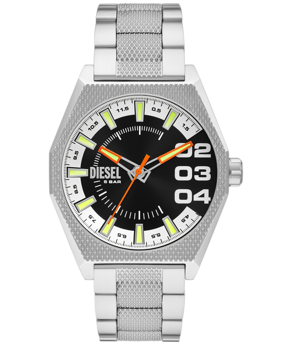 Diesel Men's Scraper Quartz Stainless Steel Watch 43mm In Silver