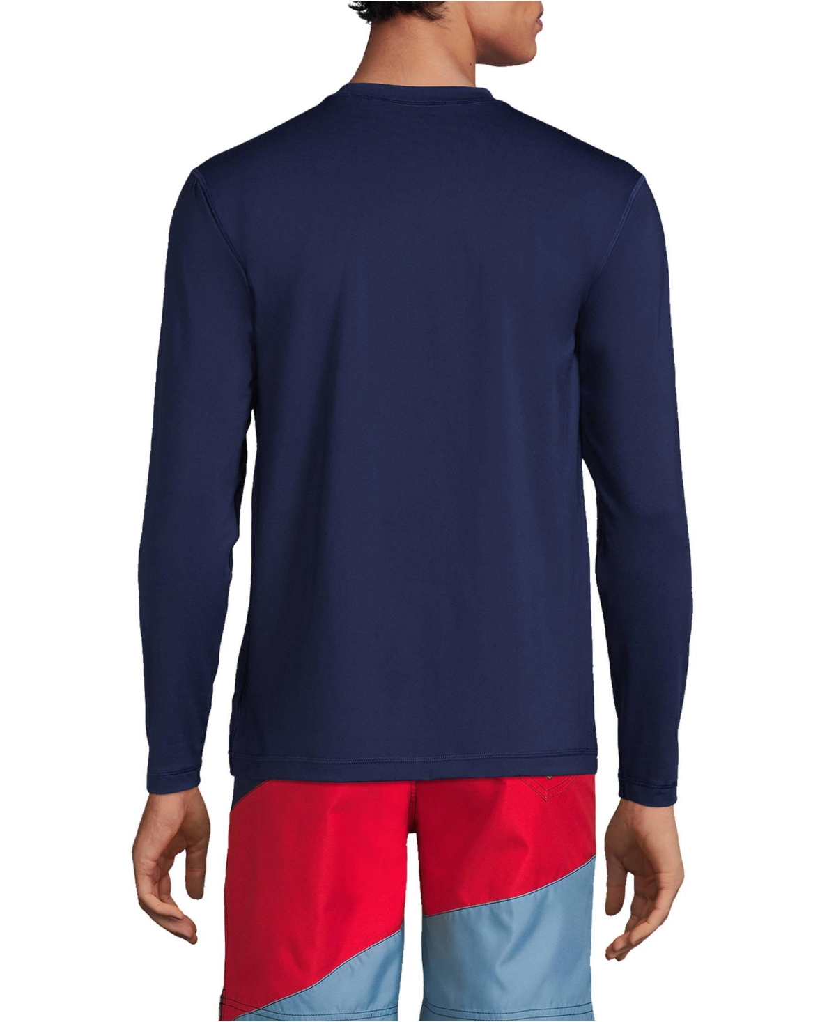 Lands' End Men's SunShade Upf 50 Long Sleeve Swim Tee Cooling Rash Guard