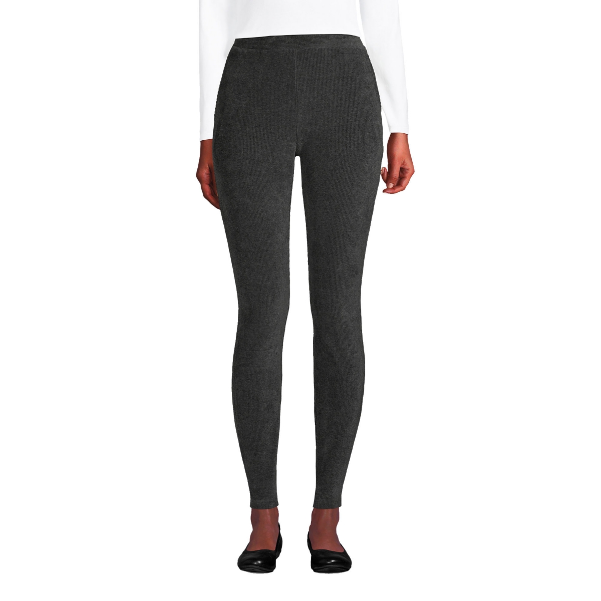 Women's Sport Knit High Rise Corduroy Leggings - Charcoal heather