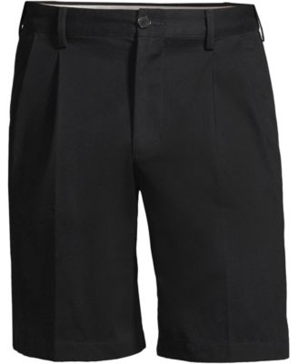 Men's No Iron 9" Comfort Waist Pleated Front Chino Short