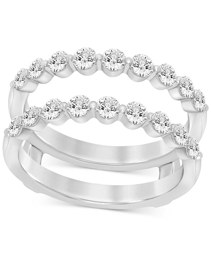 Macy's Diamond Double Row Enhancer Ring (1 ct. t.w.) in 14k White Gold