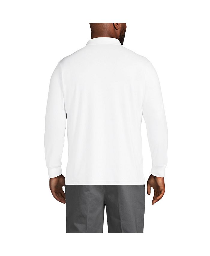 Lands' End Big & Tall Long Sleeve Super Soft Supima Polo Shirt with ...