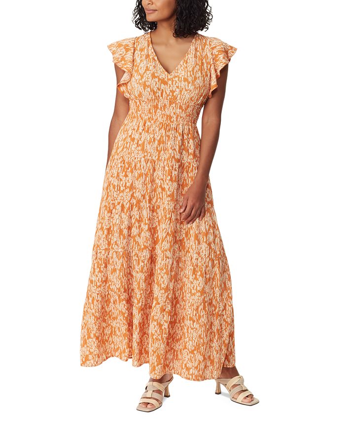 Sam Edelman Women's Anais Flutter-Sleeve Tiered Maxi Dress - Macy's
