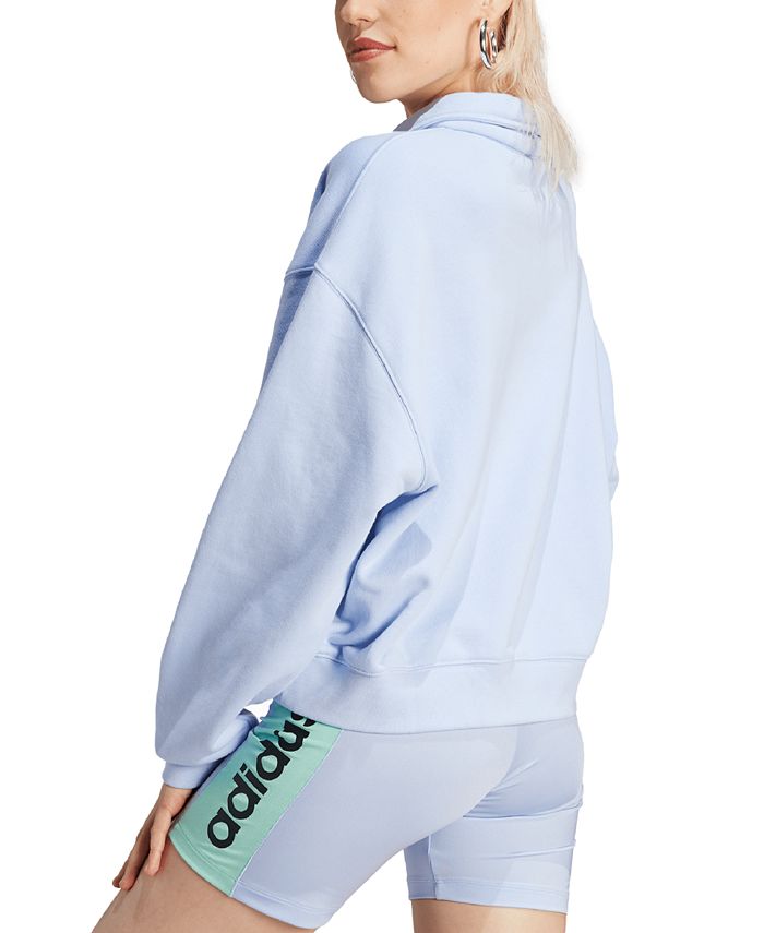 Adidas women's french terry split tunic crew sweatshirt clearance