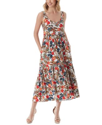 Jessica Simpson Women's Cheryl Printed Tiered Maxi Dress - Macy's