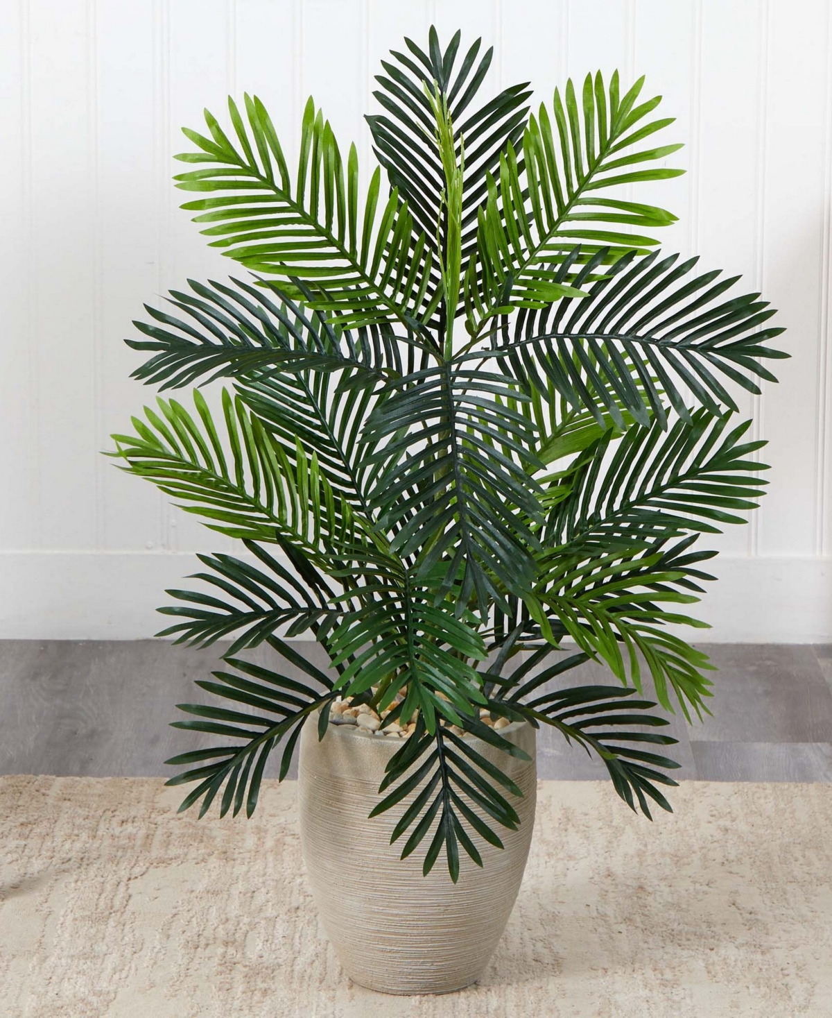 Nearly Natural Paradise Palm Artificial Tree in Sand Colored Planter