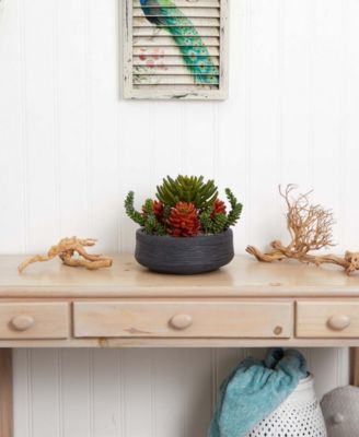 12” Succulent Garden Artificial Plant in Bowl