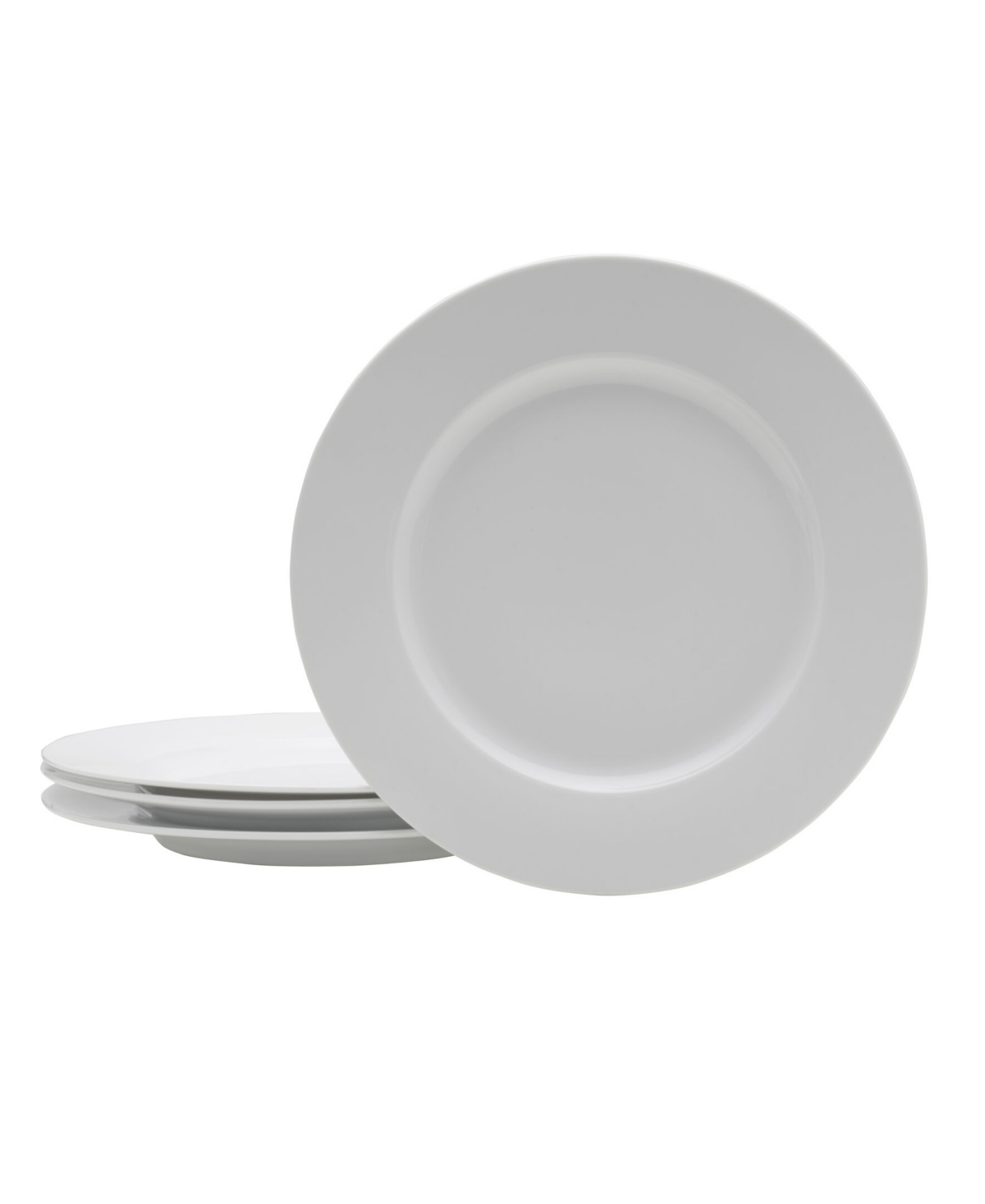Everyday Whiteware Classic Rim Dinner Plate 4 Piece Set - White