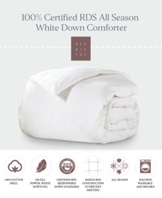 100% Certified RDS All Season White Down Comforter, King/California King