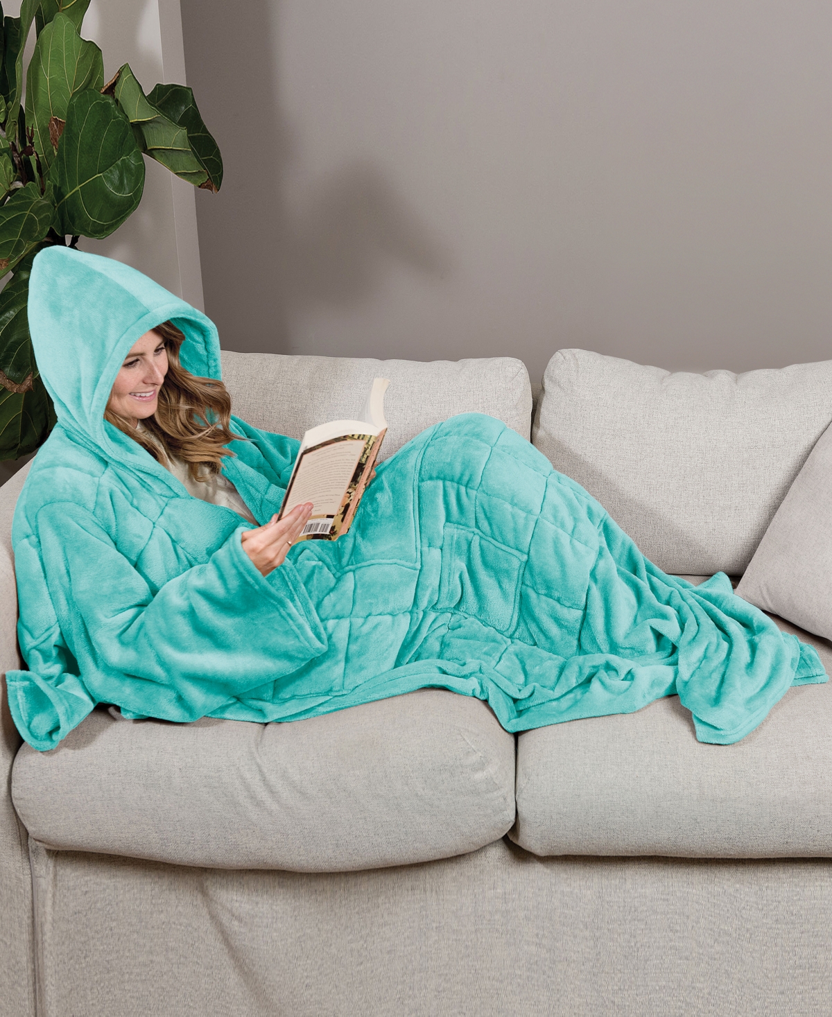 Ella Jayne Wearable Weighted Snuggle Blanket, 50" x 75"