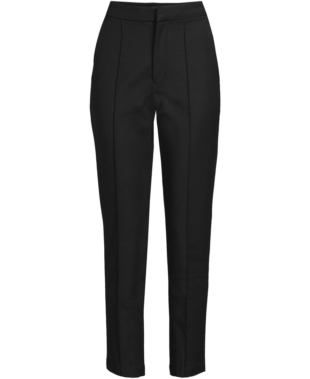 Lands' End Women's Plus High Rise Bi Stretch Pintuck Pencil Ankle Pants