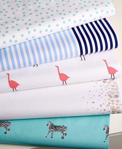 CLOSEOUT! Whim by Martha Stewart Collection Novelty Print Cotton Percale Sheet Set, Only at Macy's