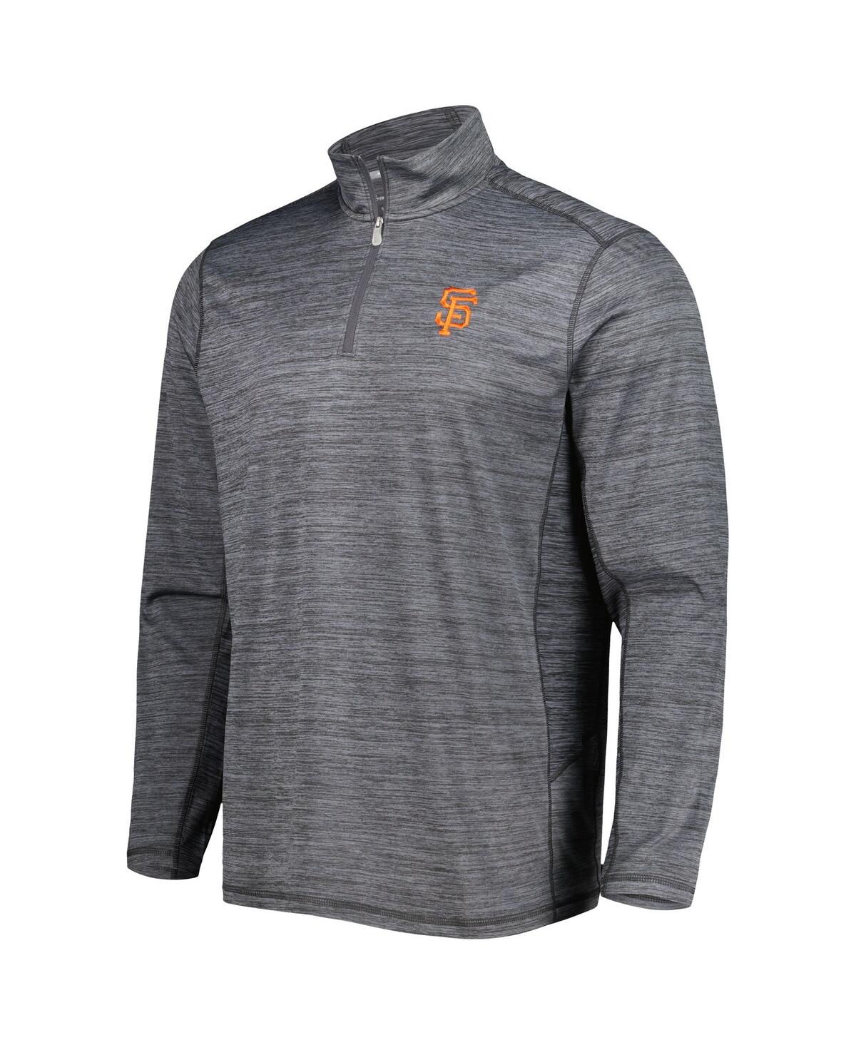 Tommy Bahama Gray San Francisco Giants Delray Islandzone Half-zip Top In Gray