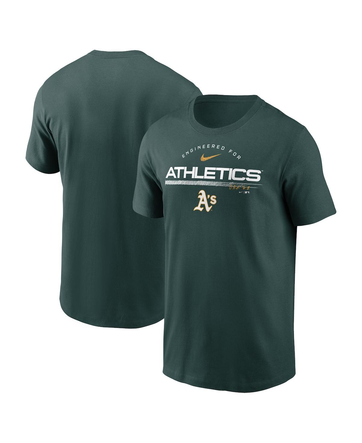 Shop Nike Men's  Green Oakland Athletics Team Engineered Performance T-shirt