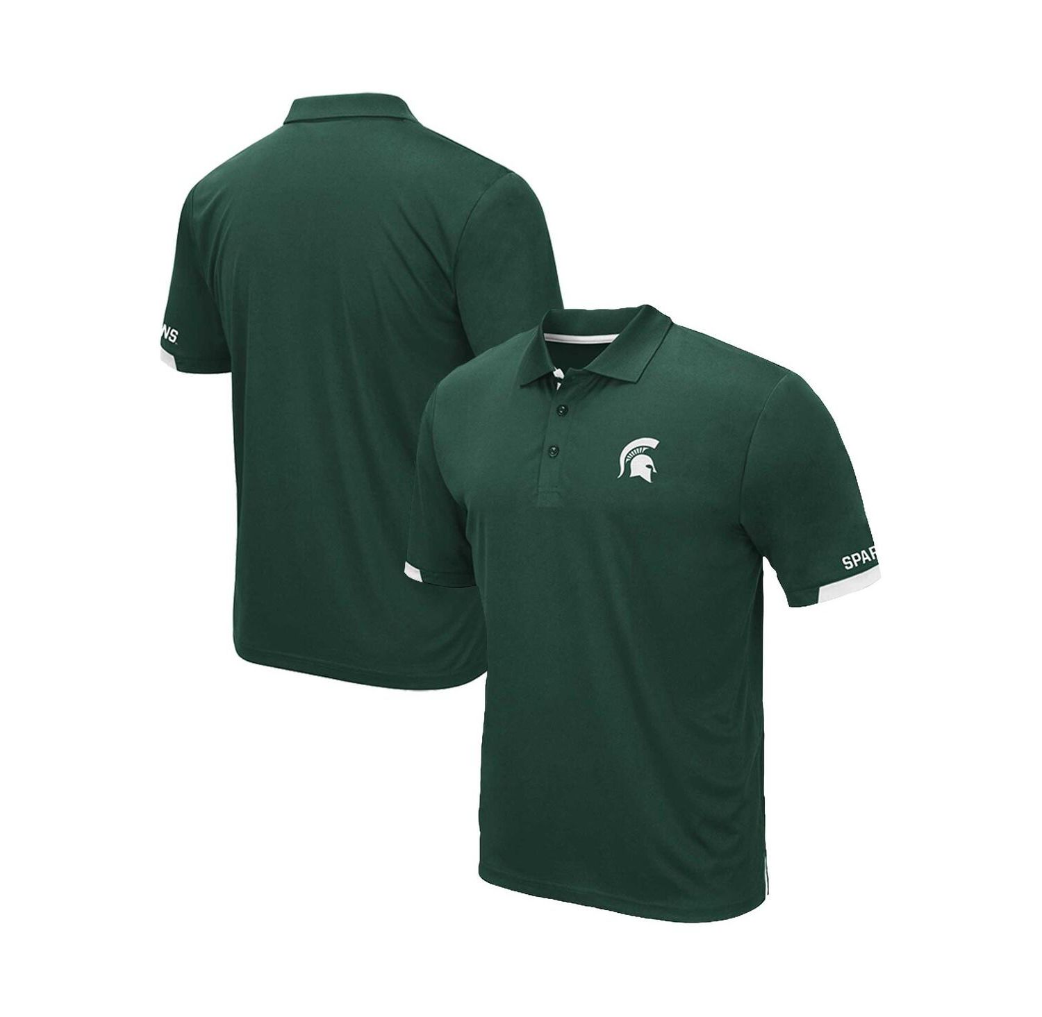 Men's Green Michigan State Spartans Big and Tall Santry Polo Shirt