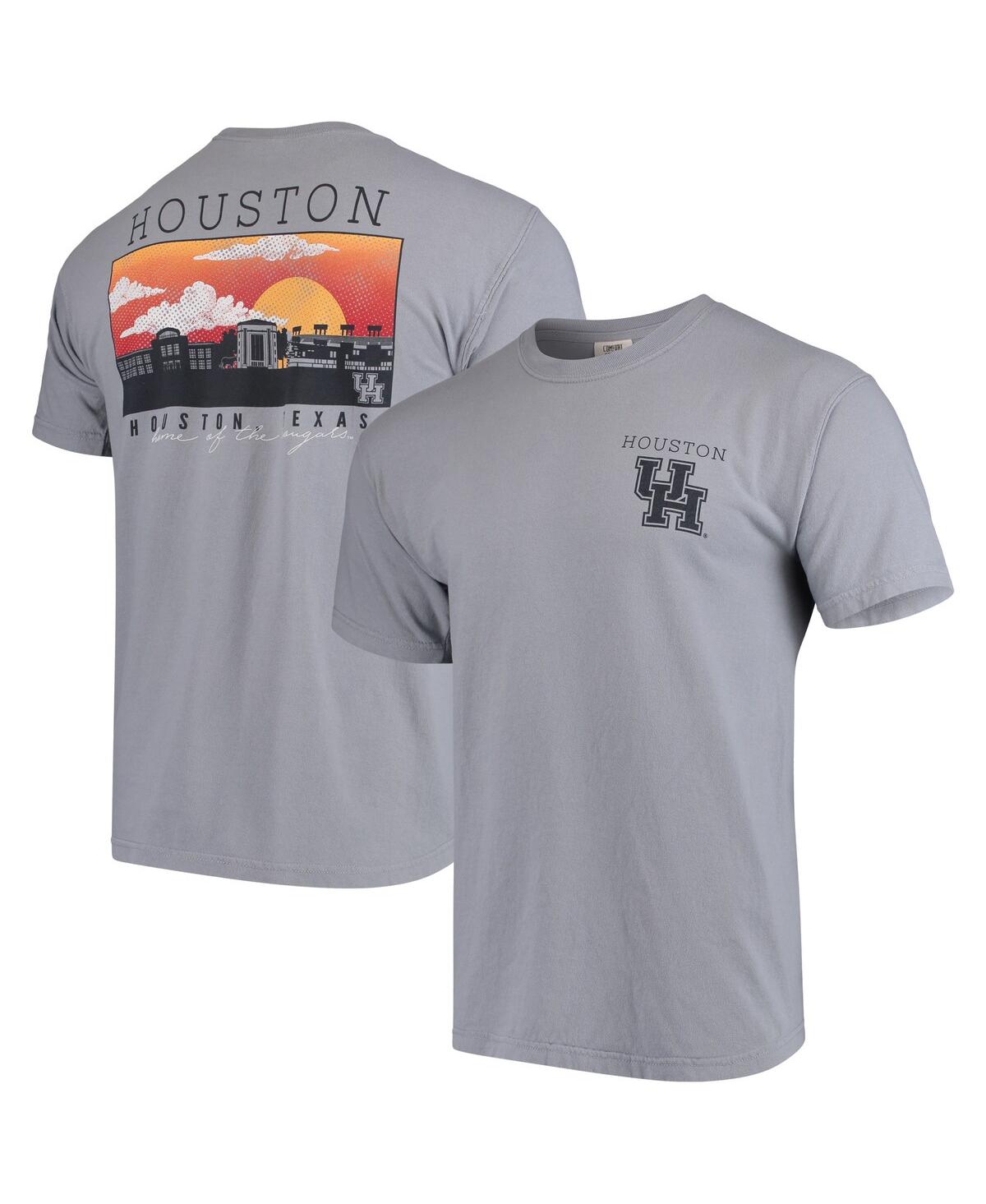 Men's Houston Cougars Comfort Colors Campus Scenery T-shirt - Gray - Gray