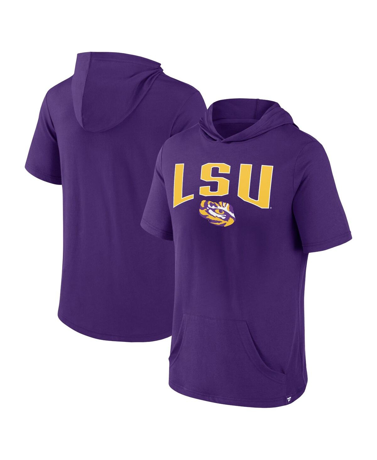 Fanatics Men's  Purple Lsu Tigers Outline Lower Arch Hoodie T-shirt