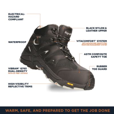Men's Crossover Hiker Boot Waterproof Work Boots, Lightweight & Slip-Resistant, Freezing Temps Comfort
