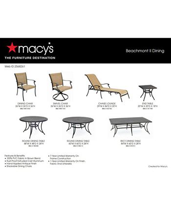 Agio - Beachmont II Outdoor 5-Pc. Dining Set (48" Round Table and 4 Dining Chairs)