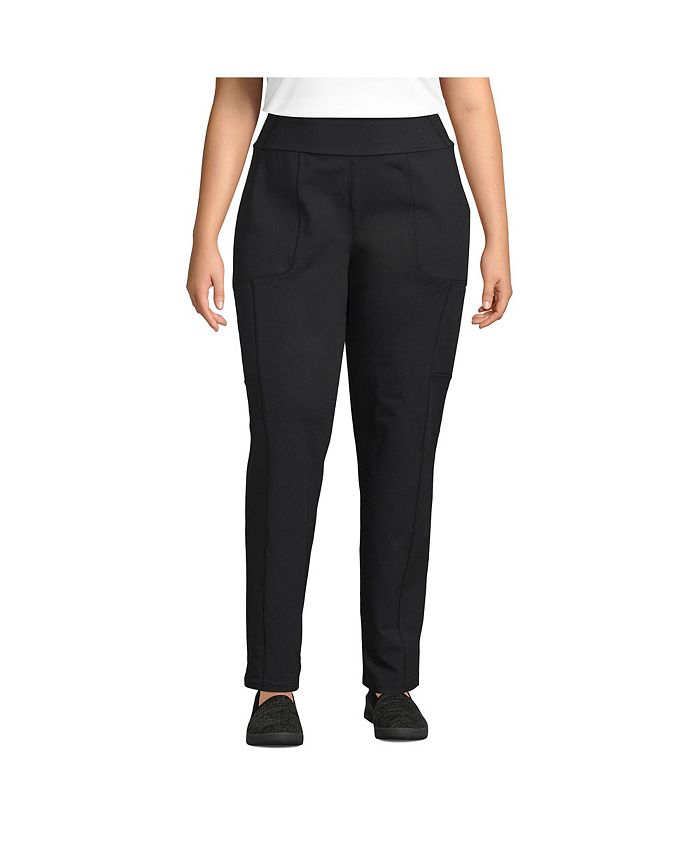 Lands' End Women's Plus Size Active High Rise Pocket Pants Macy's